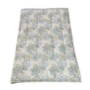 Dog Mat, Pet bed, Crate Mat, blue green paisley, Large 36 x 22